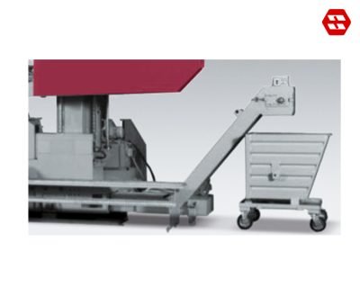Process-reliable chip disposal by chain conveyor