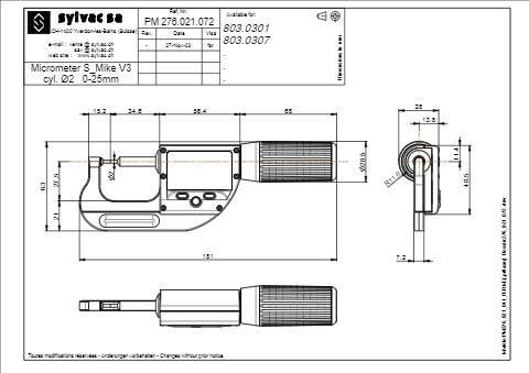 Micrometer S_MIKE Pro Cylindrical Ø2