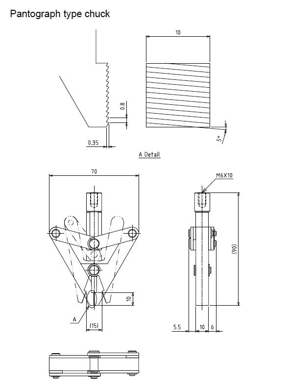 dimensions Pincer Wedge Grip