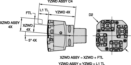 Widia PSC63 and KM25™ Multi-station Tool