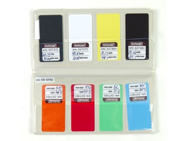 DeFelsko Certified Plastic Shims (STDCSS STDCS set) (2) DeFelsko Certified Plastic Shims (STDCSS / STDCS set)