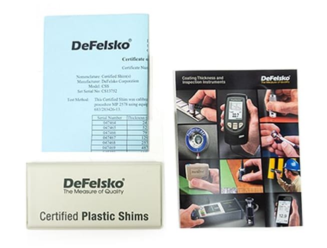 DeFelsko Certified Plastic Shims (STDCSS STDCS set) (3) DeFelsko Certified Plastic Shims (STDCSS / STDCS set)