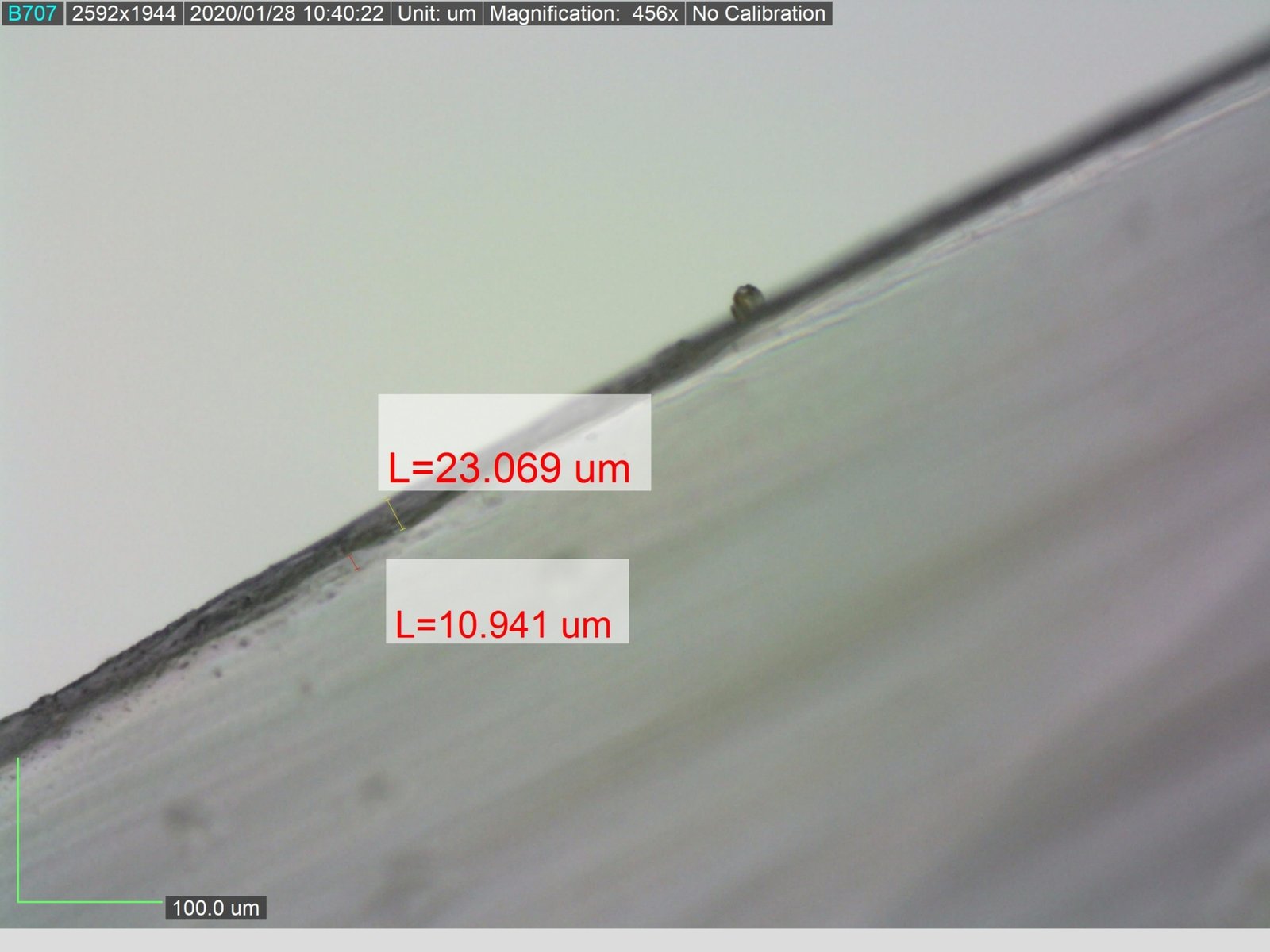 Measuring Coating Thickness with a Microscope